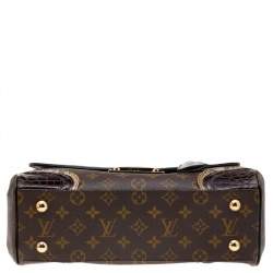 Pre Owned حقيبة لوي فيتون مونوغراميسيم جلد تمساح وجلد ثعبان وقماش مونوغرامي بني