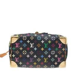 Pre Owned حقيبة لوي فيتون سبيدي 30 جلد وكانفاس أسود بنقشة مونوغرام متعددة الألوان 