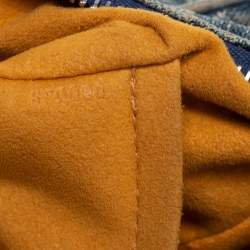 مملوكة مسبقًا حقيبة لوي فيتون نيو سبيدي جلد ودنيم مونوغرامي أزرق 