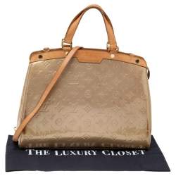 Pre Owned Louis Vuitton Vert Olive Monogram Vernis Brea GM Bag