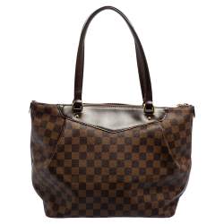 Pre Owned Louis Vuitton Damier Ebene Canvas and Leather Westminister GM Bag