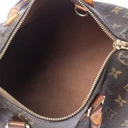 Pre Owned Louis Vuitton Monogram Canvas and Leather Speedy 25 Bag