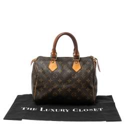 Pre Owned Louis Vuitton Monogram Canvas and Leather Speedy 25 Bag