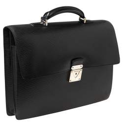 مملوكة مسبقًا حقيبة مستندات لوي فيتون رببوستو 1 جلد إيبي أسود