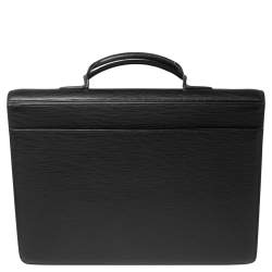 مملوكة مسبقًا حقيبة مستندات لوي فيتون رببوستو 1 جلد إيبي أسود