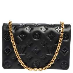 LV Coussin Black Purse M57793 Monogram  Real leather bags, Black purses, Louis  vuitton wallet zippy