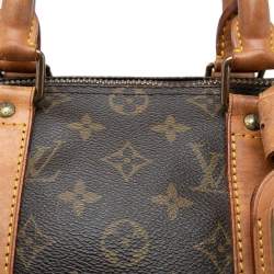 Pre Owned Louis Vuitton Monogram Canvas and Leather Keepall 45 Bag
