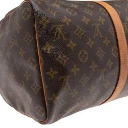 Pre Owned Louis Vuitton Monogram Canvas and Leather Keepall 45 Bag