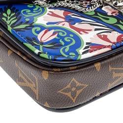 Pre Owned Louis Vuitton Multicolor Epi Monogram Floral Mini Pochette Metis Bag