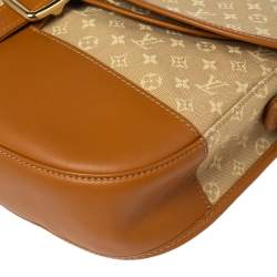 Pre Owned Louis Vuitton Beige/Tan Mini Lin Canvas Berangere Crossbody Bag