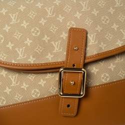 Pre Owned Louis Vuitton Beige/Tan Mini Lin Canvas Berangere Crossbody Bag