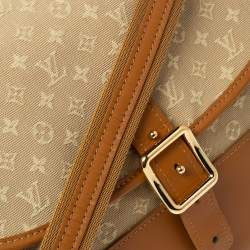 Pre Owned Louis Vuitton Beige/Tan Mini Lin Canvas Berangere Crossbody Bag