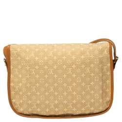 Pre Owned Louis Vuitton Beige/Tan Mini Lin Canvas Berangere Crossbody Bag