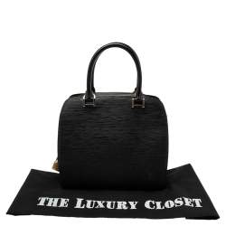 مملوكة مسبقًا حقيبة لوي فيتون بونت نوف جلد إيبي أسود متوسطة