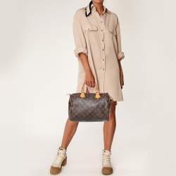 Pre Owned Louis Vuitton Monogram Canvas and Leather Speedy 30 Bag