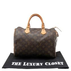 Pre Owned Louis Vuitton Monogram Canvas and Leather Speedy 30 Bag