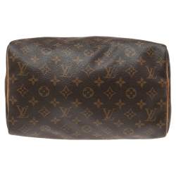 Pre Owned Louis Vuitton Monogram Canvas and Leather Speedy 30 Bag