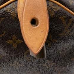 Pre Owned Louis Vuitton Monogram Canvas and Leather Speedy 30 Bag