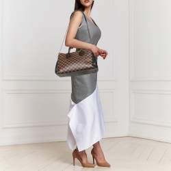 مملوكة مسبقًا حقيبة لوي فيتون نورماندي جلد تاوريلون وكانفاس دامييه إيبن أسود