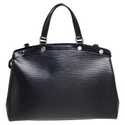 مملوكة مسبقًا حقيبة لوي فيتون بريه جلد إيبي سوداء متوسطة