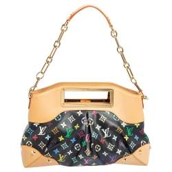 Louis Vuitton Black Multicolor Monogram Canvas Judy MM Bag Louis