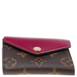 Pre Owned Louis Vuitton Fuchsia Monogram Canvas and Leather Zoe Wallet