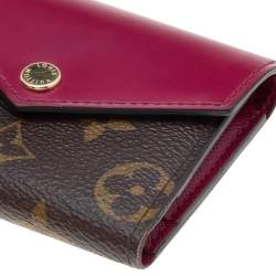 Pre Owned Louis Vuitton Fuchsia Monogram Canvas and Leather Zoe Wallet