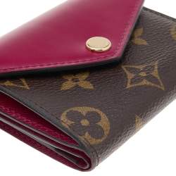 Pre Owned Louis Vuitton Fuchsia Monogram Canvas and Leather Zoe Wallet