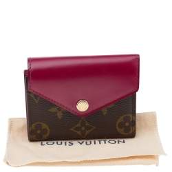Pre Owned Louis Vuitton Fuchsia Monogram Canvas and Leather Zoe Wallet