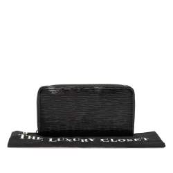 Louis Vuitton Black Epi Leather Zippy Continental Wallet