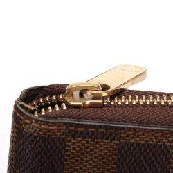 مملوكة مسبقًا Louis Vuitton Brown Damier Ebene Zippy Organizer