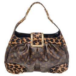 Pre Owned حقيبة لوي فيتون بولي شعر عجل طباعة فهد وكارونج / كانفاس مونوغرامي إصدار محدود