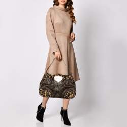 Pre Owned حقيبة لوي فيتون بولي شعر عجل طباعة فهد وكارونج / كانفاس مونوغرامي إصدار محدود