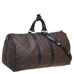 Pre Owned حقيبة لوي فيتون  كيبال باندولير 55  جلد وكانفاس مونوغرامي