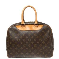 Pre Owned Louis Vuitton Brown Monogram Canvas Deauville Bag