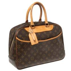 Pre Owned Louis Vuitton Brown Monogram Canvas Deauville Bag
