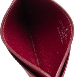 Pre Owned Louis Vuitton Pondichery Pink Epi Leather Card Holder