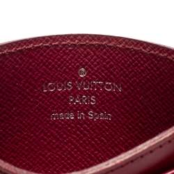 Pre Owned Louis Vuitton Pondichery Pink Epi Leather Card Holder