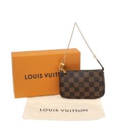 Pre Owned Louis Vuitton Damier Ebene Mini Pochette Accessoires