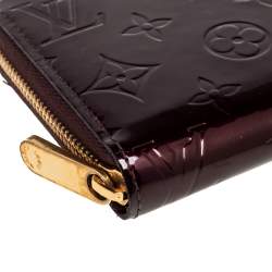 مملوكة مسبقًا Louis Vuitton Amarante Monogram Vernis Zippy Wallet  