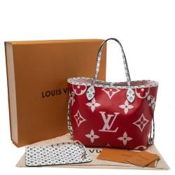 Louis Vuitton Rouge Giant Monogram Canvas Neverfull MM Bag