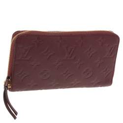 Pre Owned Louis Vuitton Grenat Monogram Empreinte Leather Secret Continental Wallet 