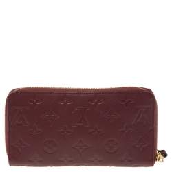 Pre Owned Louis Vuitton Grenat Monogram Empreinte Leather Secret Continental Wallet 