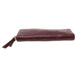 Pre Owned Louis Vuitton Grenat Monogram Empreinte Leather Secret Continental Wallet 