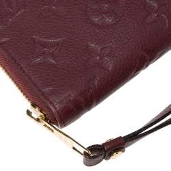 Pre Owned Louis Vuitton Grenat Monogram Empreinte Leather Secret Continental Wallet 