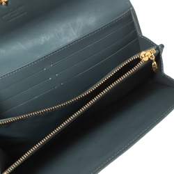 Pre Owned Louis Vuitton Givre Monogram Vernis Sarah Wallet