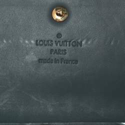 Pre Owned Louis Vuitton Givre Monogram Vernis Sarah Wallet