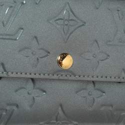 Pre Owned Louis Vuitton Givre Monogram Vernis Sarah Wallet