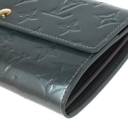 Pre Owned Louis Vuitton Givre Monogram Vernis Sarah Wallet