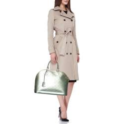 Louis Vuitton Givre Monogram Vernis Alma Mm Grey Leather ref.620289 - Joli  Closet